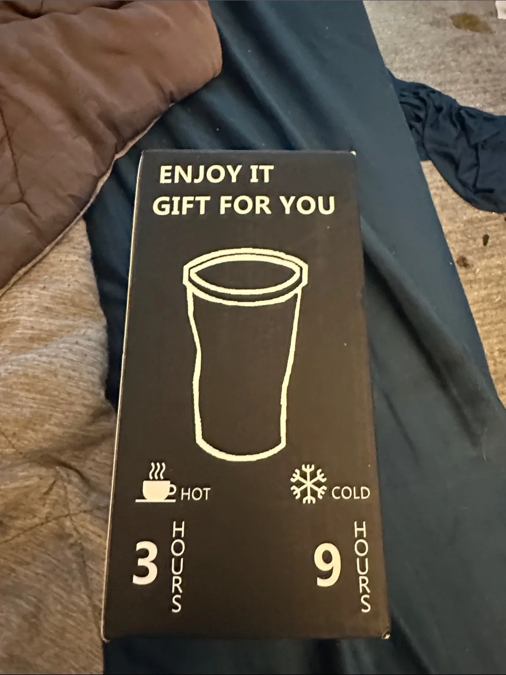 20oz Stainless Steel Wine Tumbler - Black with Gold Accents